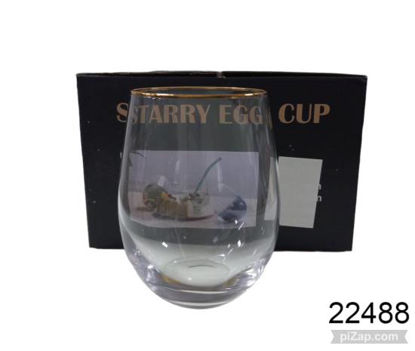 Imagen de VASO GOTA BORDE DORADO 9.24